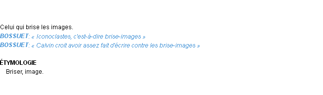 Définition brise-image Emile Littré
