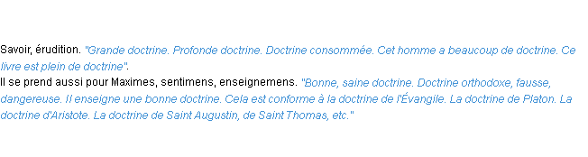 Définition doctrine ACAD 1798