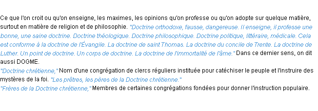 Définition doctrine ACAD 1932
