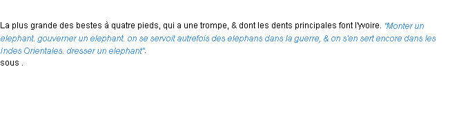 Définition elephant ACAD 1694