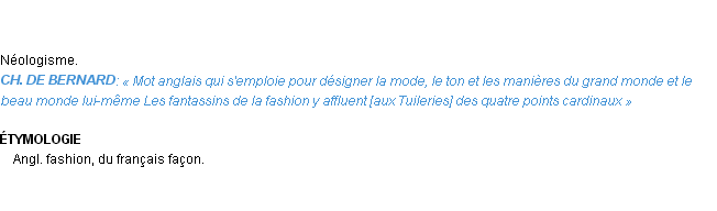 Définition fashion Emile Littré