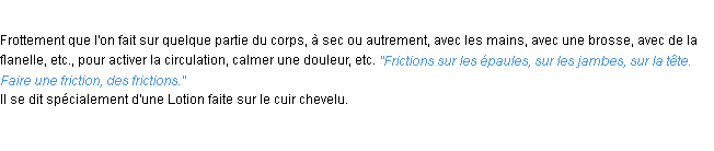 Définition friction ACAD 1932