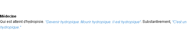 Définition hydropique ACAD 1932