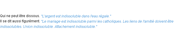 Définition indissoluble ACAD 1835