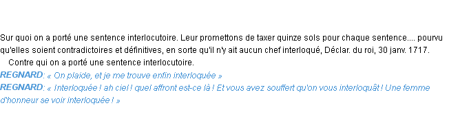 Définition interloqué Emile Littré Définition interloqué Emile Littré