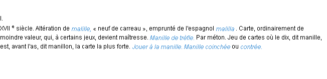 Définition manille ACAD 1986