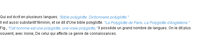 Définition polyglotte ACAD 1835