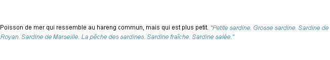 Définition sardine ACAD 1835