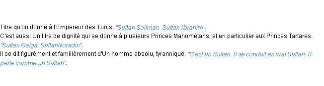 Définition sultan ACAD 1798
